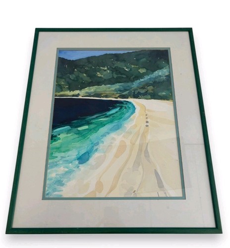 Large coastal beach original - v,