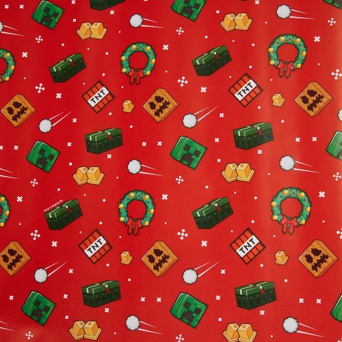 Minecraft christmas wrapping - christmas,