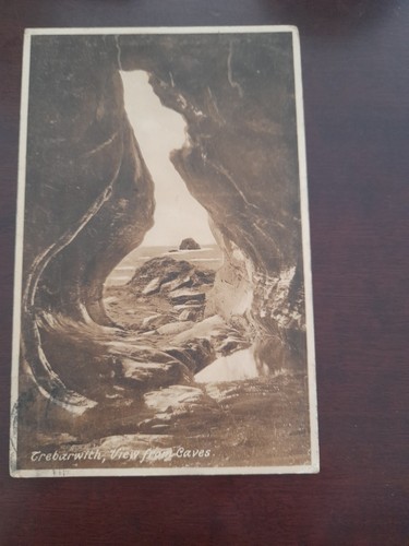 Old postcard trebarwith view - old,