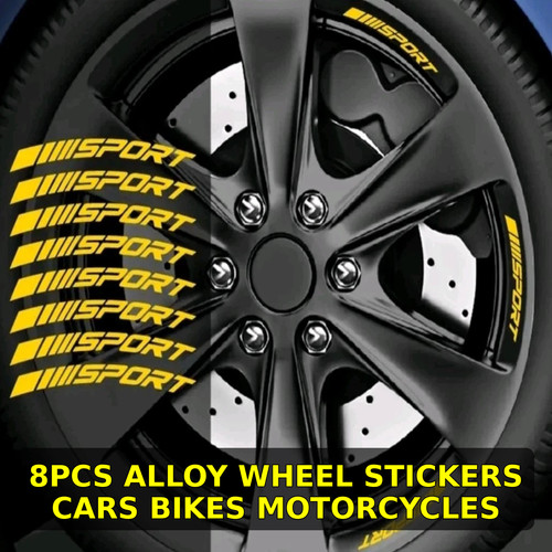 Sport alloy wheels stickers - 8x,
