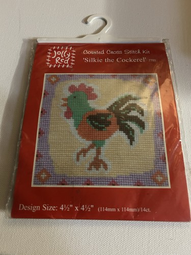 Jolly red cross stitch - red, kit