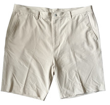 FootJoy Mens Golf Shorts Stone Beige Lightweight Moisture Wicking 42"W VGC