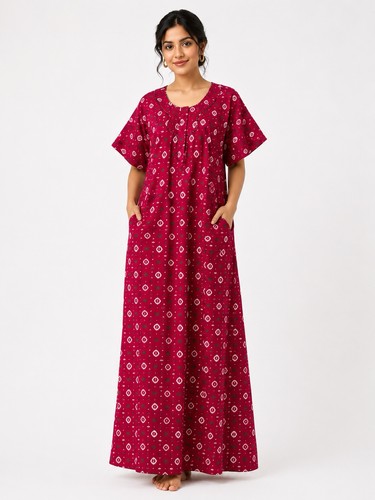 Indian night dress cotton - night,