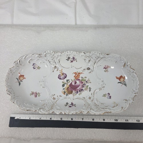 Floral porcelain serving - , tray