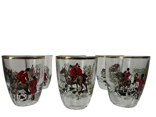 Vintage shot glasses horse - x,