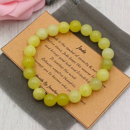 Lemon jade bracelet stretch - jade,