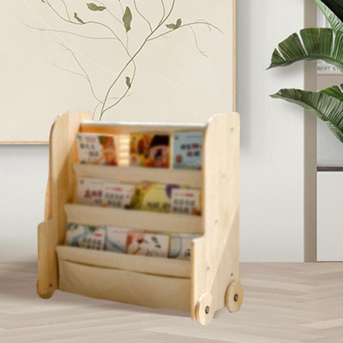 Wooden kids bookshelf - bookshelf, nursery