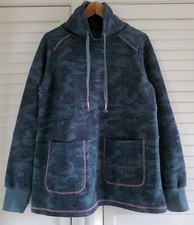 White Stuff Funnel Neck Sweatshirt Top Size 12 Long line Pockets thumb holes