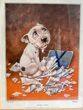 Bonzo Dog Antique 'Angel Face' The Sketch by George Studdy - Framed Print 35x46