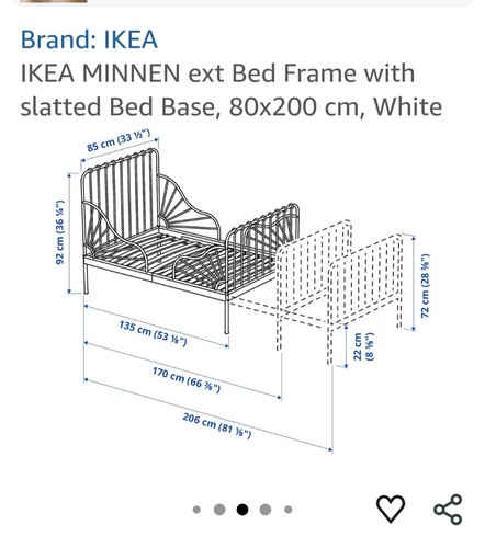 Ikea minnen extendable - extendable, bed