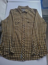 Craghoppers Shirt Checked Men's Mustard/Black 2 Pocket Size Large
