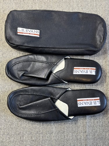 Vtg evans black leather - black,