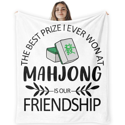 Mahjong friendship fleece - mahjong,