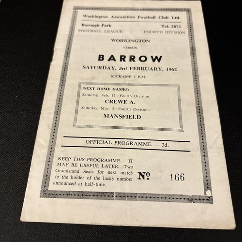 Workington barrow 1961 - workington,
