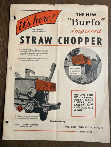Vintage burfo straw - burfo, chopper