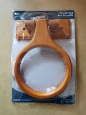 Exquisite Bathroom Towel Ring Oak Wood with Mounting Kit. 