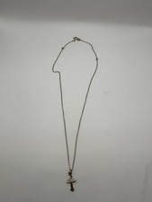 Gold 9ct Chain With Cross Pendant scrap or wearable