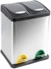 Stainless Steel Pedal Recycling Bin with Lids for Kitchen Waste (Sealed Return)