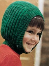 CA026A KNITTING PATTERN TRADITIONAL BALACLAVA in DK YARN AGE 4 TO 5 YEARS EASY