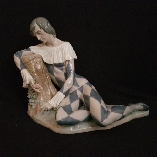 Lladro harlequin reclining - "harlequin, reclining"