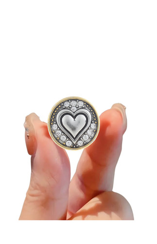 20mm gold silver - gold, rhinestone
