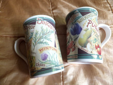 Pair china mugs - Vintage seed packets
