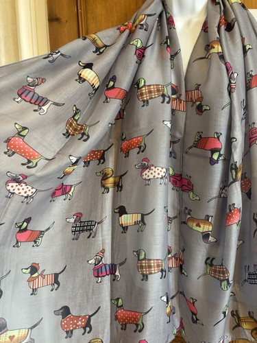 Dog scarf beige dachshunds - dog,