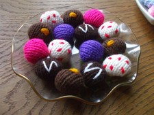 Hand knitted food 15 - knitted, food.