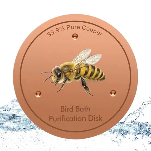 Bird bath copper disk - bath,