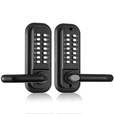 Uimoso Mechanical Keyless Entry Door Lock 14 Digit Keypad Double-sided Embedded