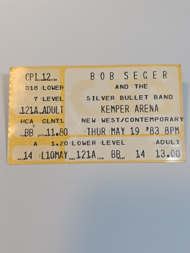 Bob seger concert ticket stub - concert,