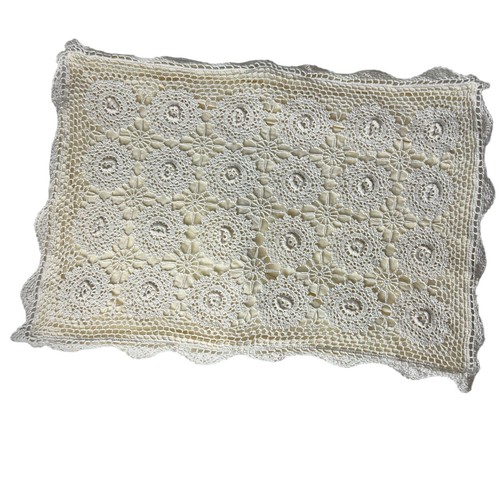 Vtg crochet linen - crochet, lace