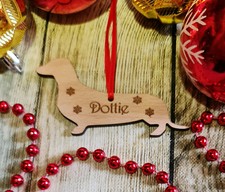 Personalised Dog Bauble Puppy Ornament Christmas Decoration Tree Pet Pick Breed