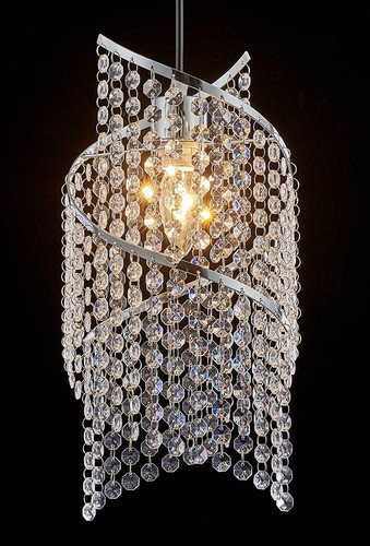 Crystal long beaded - beaded, spiral