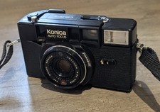 Konica C35 AF2 35mm Film Camera – Winds & Shutter Fires, Battery Cover Damaged