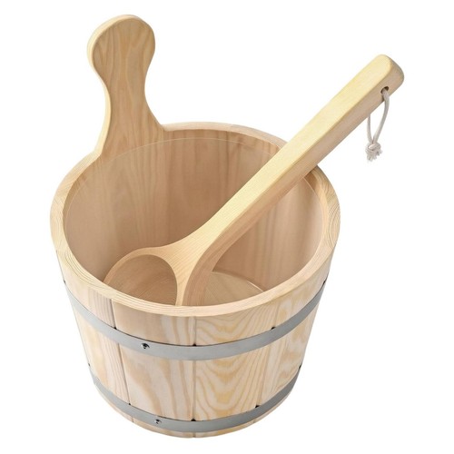 Wooden sauna bucket - wooden,