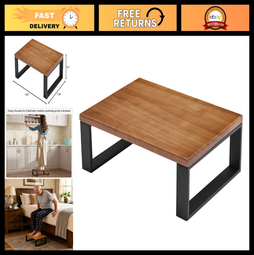 Portable wooden step stool for - step,