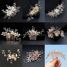 Bride Headpiece Bridal Hair Comb Wedding Hair Accessories Floral Hair Clips