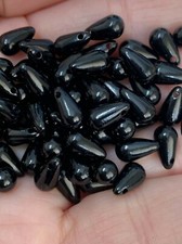 Teardrop Beads  Faux Pearl, White, Ivory, Black,  Wedding Sewing 10 x 6mm P9