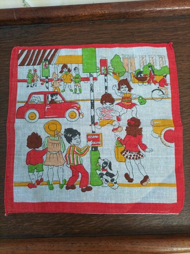 Vintage cotton handkerchief - vintage,