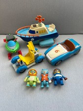 Wolfie orange jacket Boat cars figure bundle Disney junior Special Agent Oso