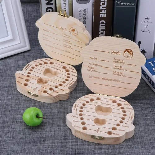 Baby wooden tooth storage box - storage,