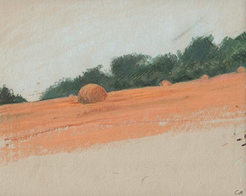 Round hay bales farm - round,