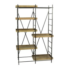 Rustic Metal Ladder Shelving