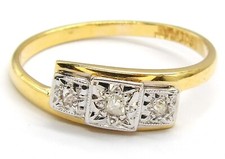 18ct yellow gold platinum old