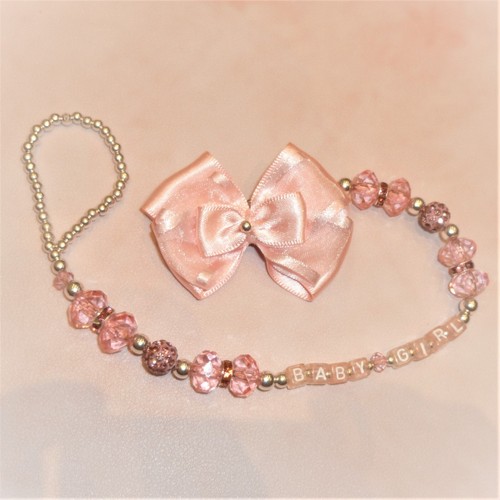 Pink silver baby girl - silver,