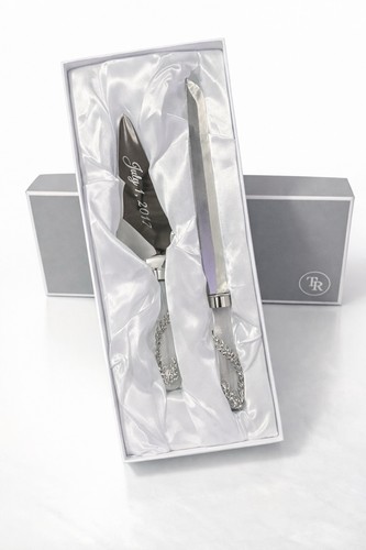 Engraved wedding cake knife - cake,