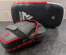 RDX Focus Curved Boxing Pad and Thai Curved Kick Pad Set for Muay Thai, MMA