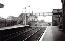 Station Bridge Railway Locomotive Engine Train Photograph Postcard Size
