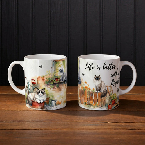 Personalised ragdoll cat - cat, mug